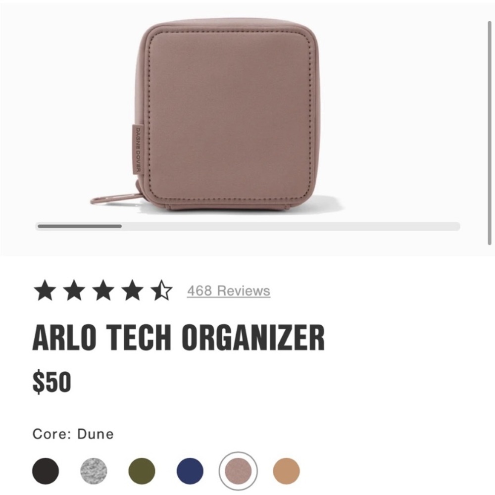 Dagne Dover Arlo Tech Organizer in dune